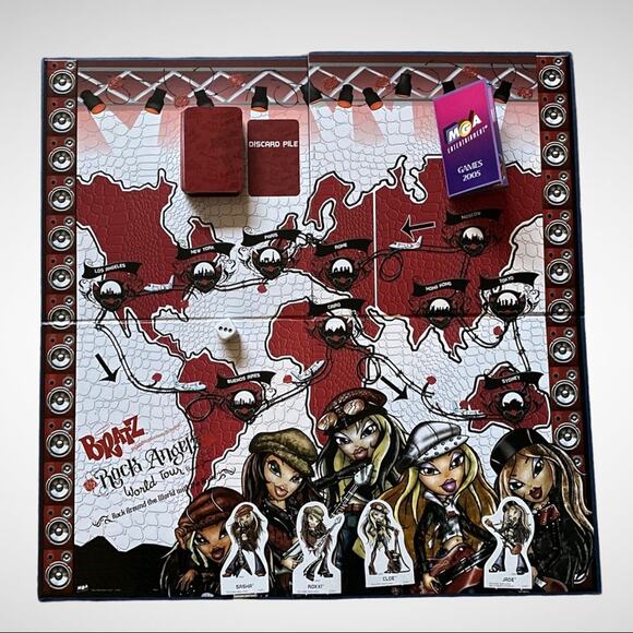MGA Bratz Y2K 2005 Rock Angelz World Tour Board Game Complete - Picture 4 of 7